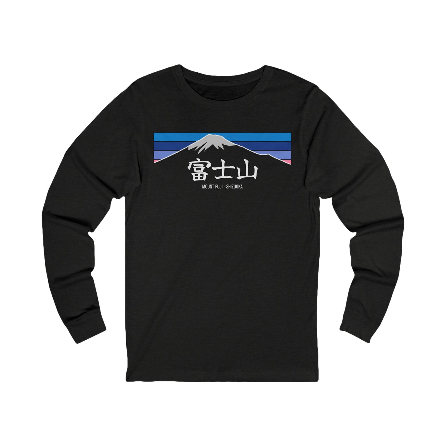 Hiking Mount Fuji - Shizuoka - with Kanji - Long Sleeve