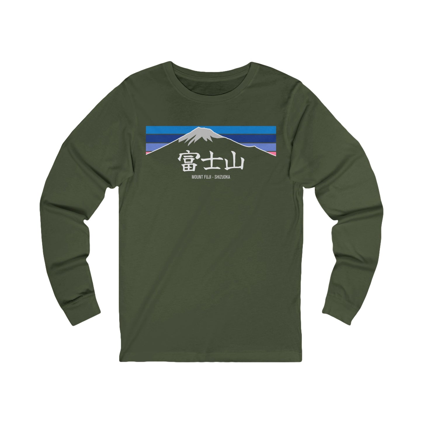 Hiking Mount Fuji - Shizuoka - with Kanji - Long Sleeve