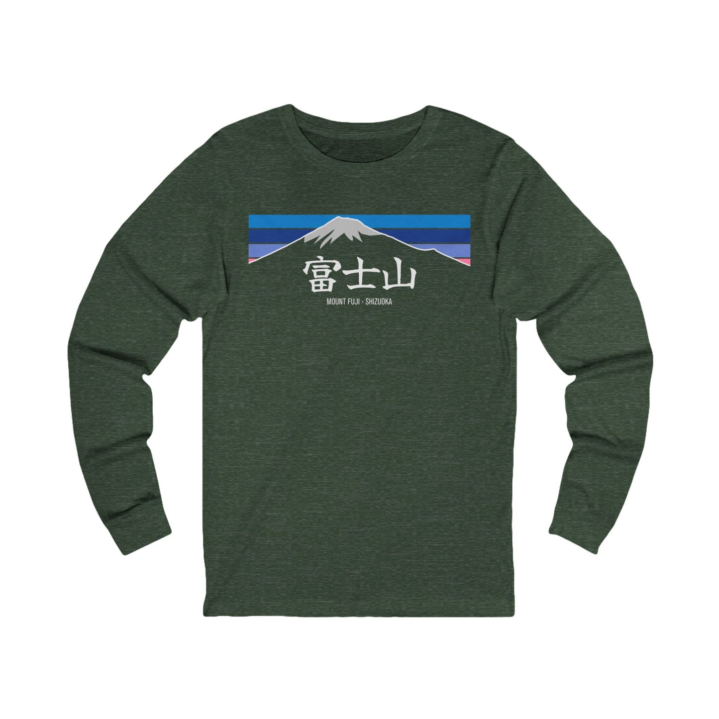 Hiking Mount Fuji - Shizuoka - with Kanji - Long Sleeve