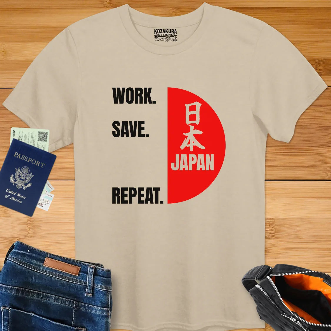 Work, Save, JAPAN!, Repeat - Kanji with English