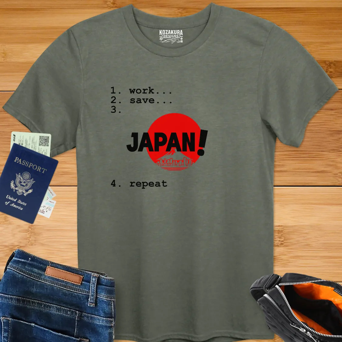 work, save, JAPAN, repeat