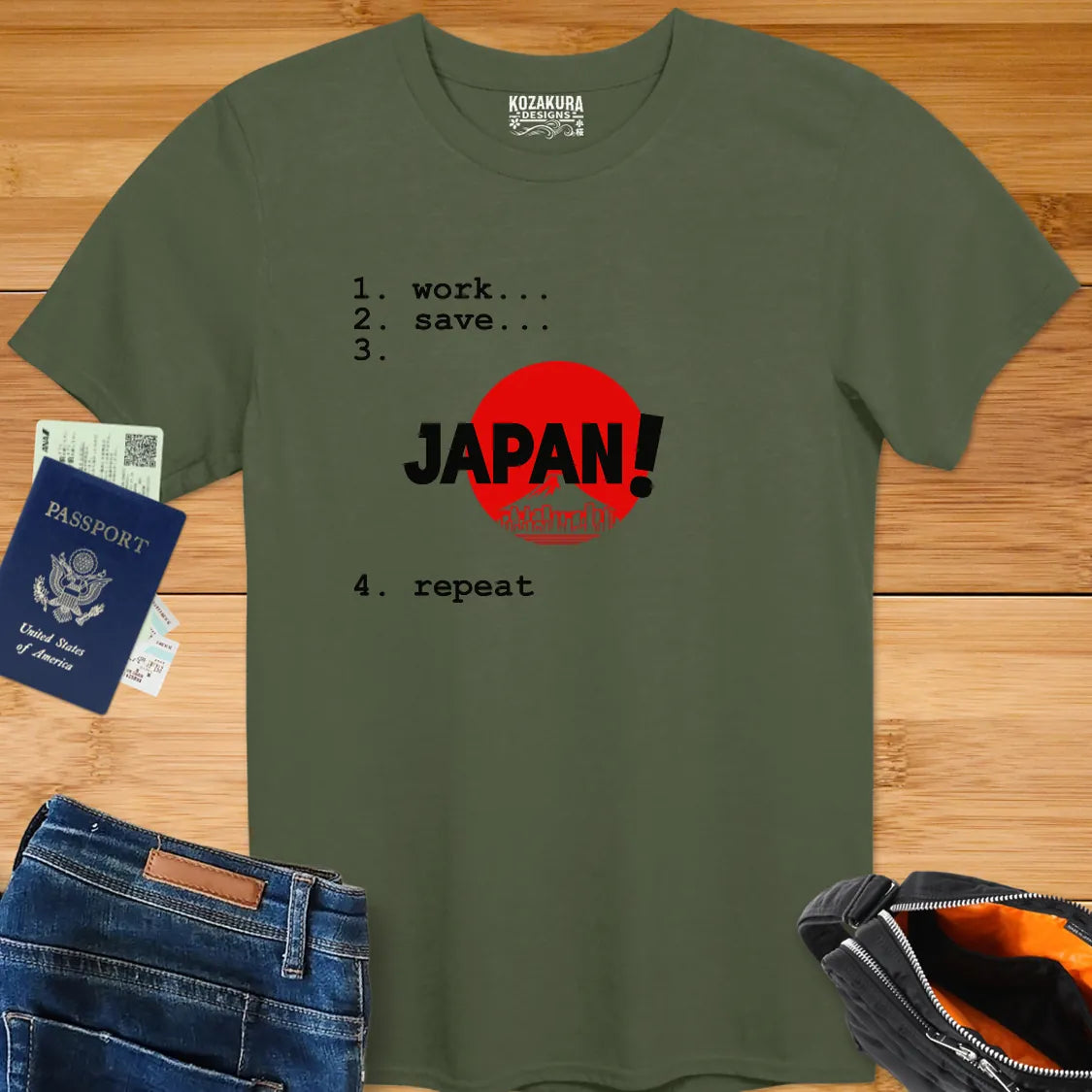 work, save, JAPAN, repeat