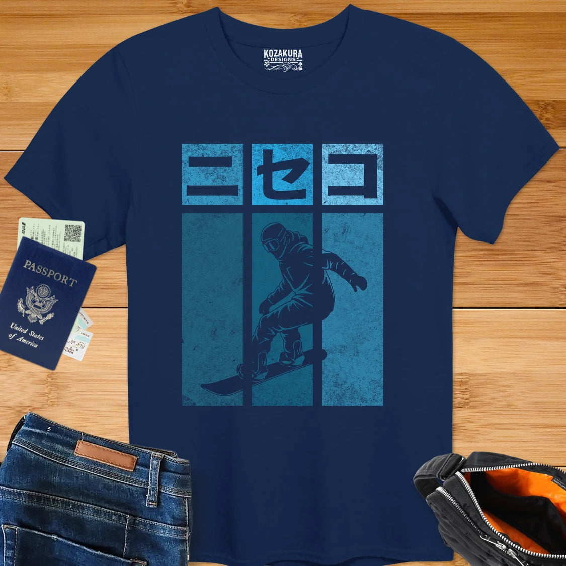 Snowboarder Graphic T-Shirt — Retro Japanese Snowboard Design