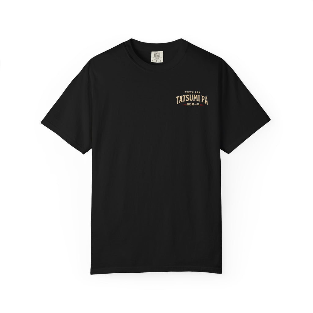 Street Racing Graphic T-Shirt — "Tatsumi PA" Retro Tokyo Skyline
