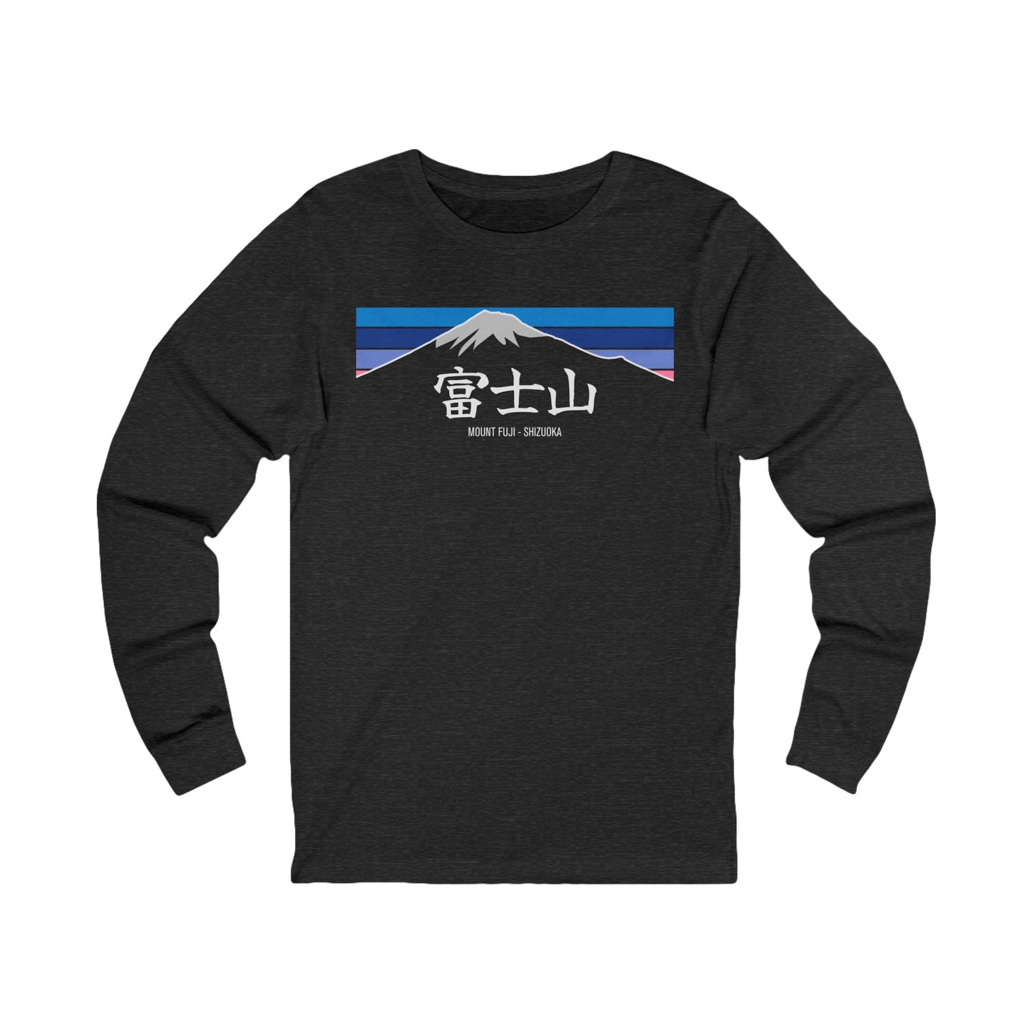 Hiking Mount Fuji - Shizuoka - with Kanji - Long Sleeve