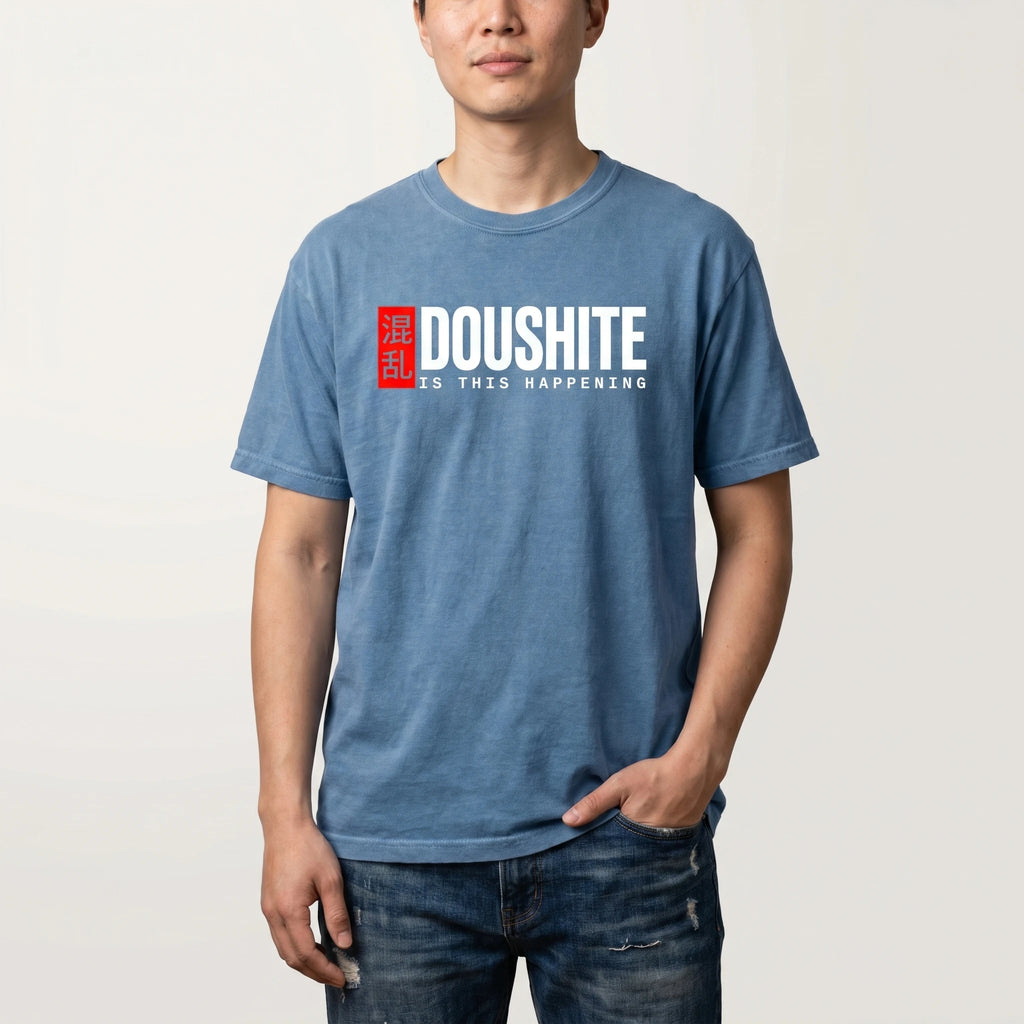 DOUSHITE Is This Happening – Minimal Statement Tee