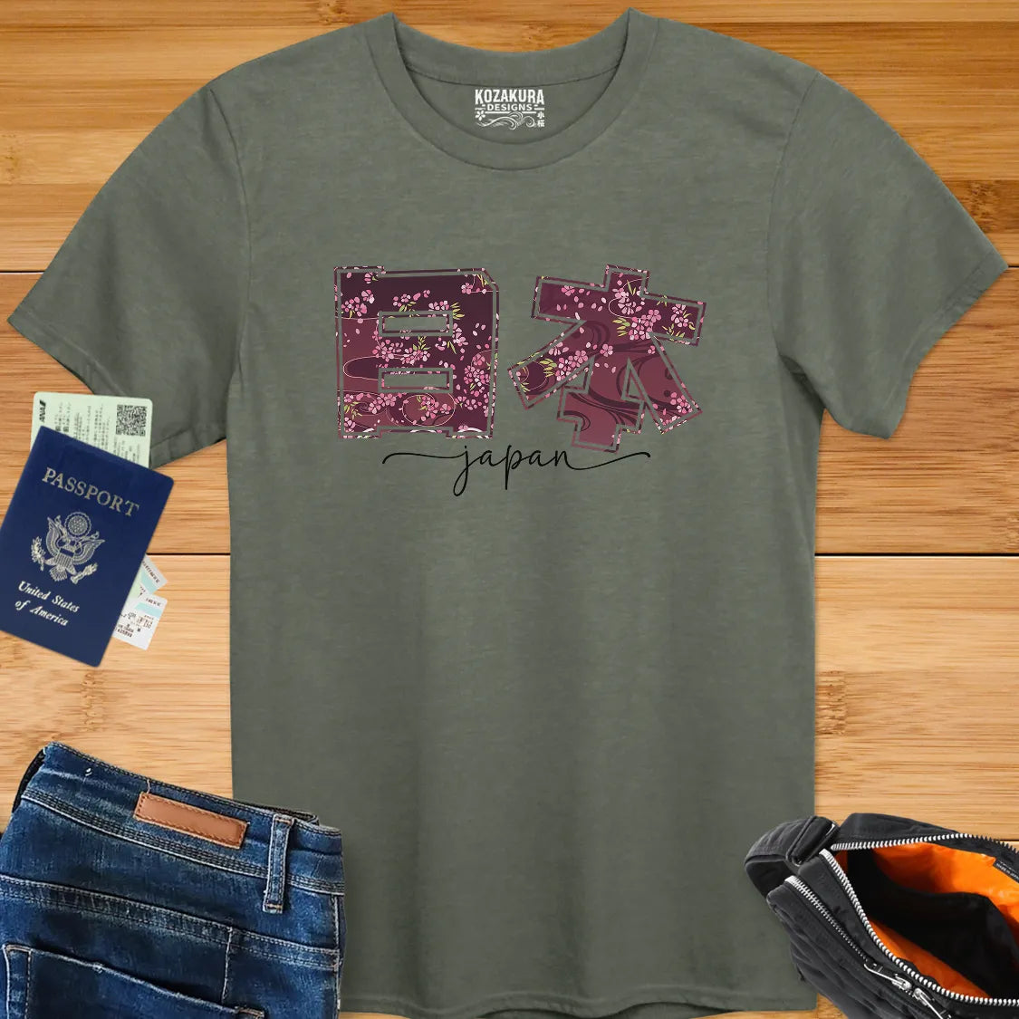 Floral Japan Kanji - Dark