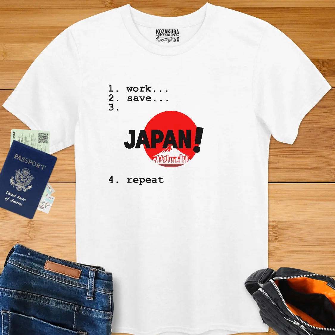 work, save, JAPAN, repeat