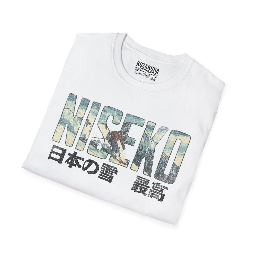 Niseko Snow Ski Graphic T‑Shirt — 日本の雪 最高 (Niseko Snow)