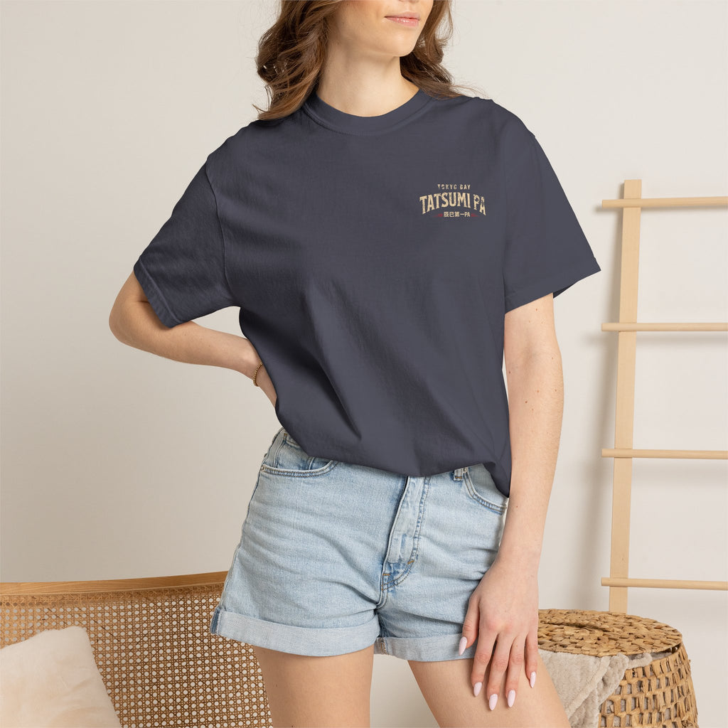 Street Racing Graphic T-Shirt — "Tatsumi PA" Retro Tokyo Skyline