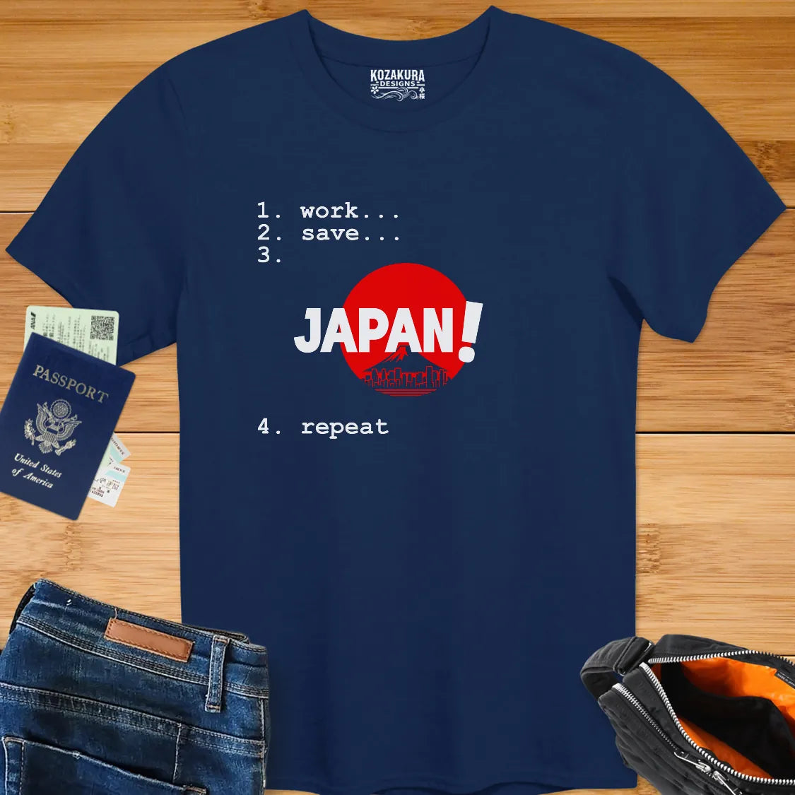 work, save, JAPAN, repeat