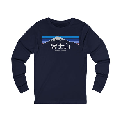 Hiking Mount Fuji - Shizuoka - with Kanji - Long Sleeve