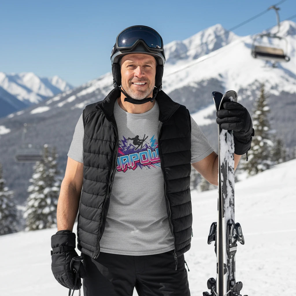 Japow Graphic T-Shirt - Retro Syntwave