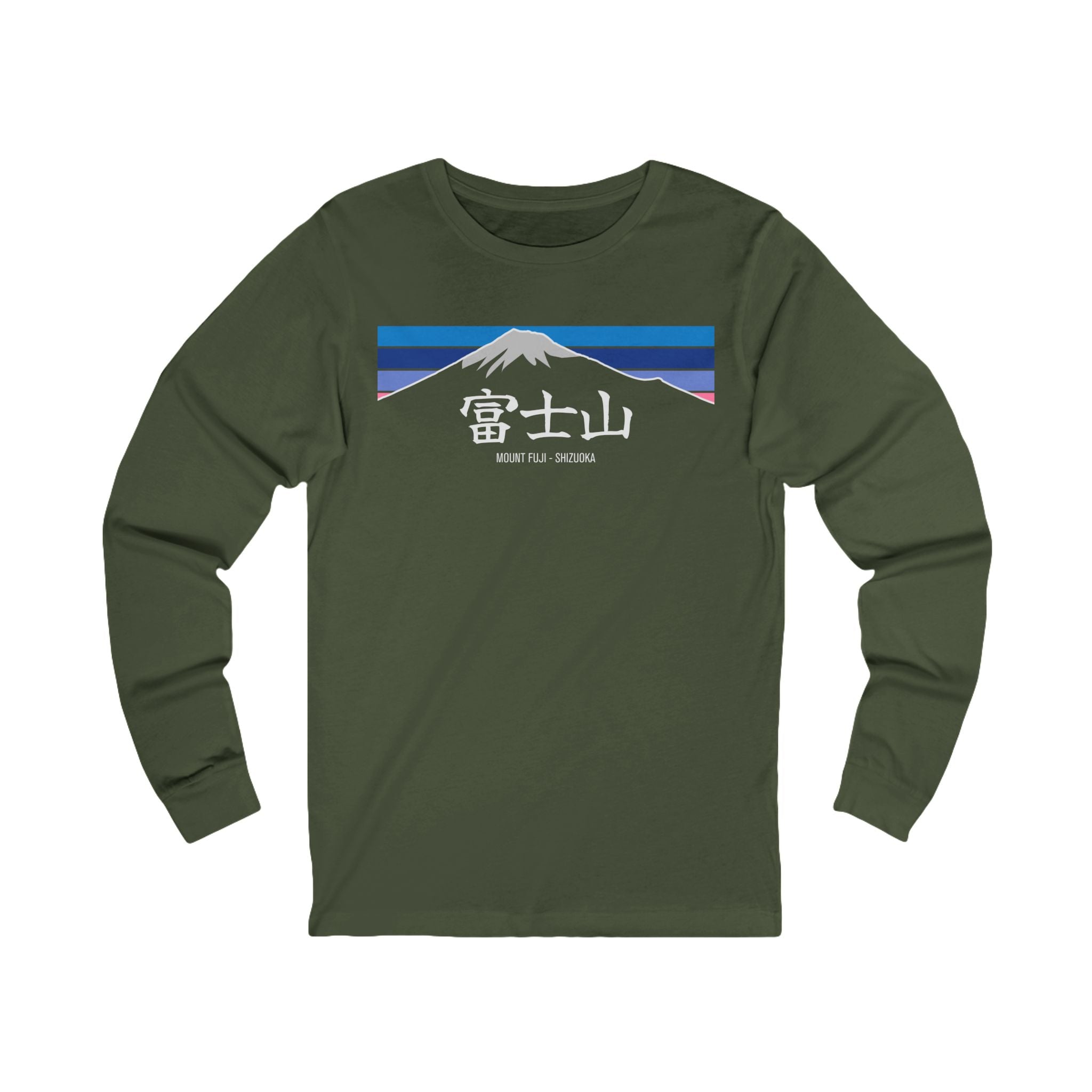 Hiking Mount Fuji - Shizuoka - with Kanji - Long Sleeve