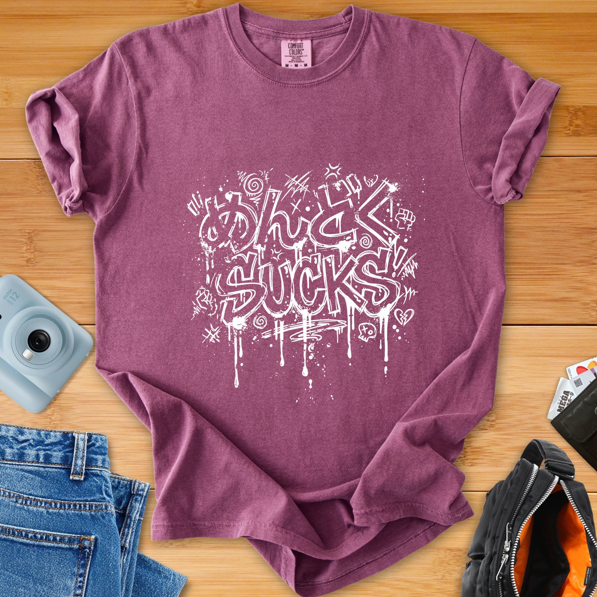 "Mendoku Sucks" Hiragana Graffiti