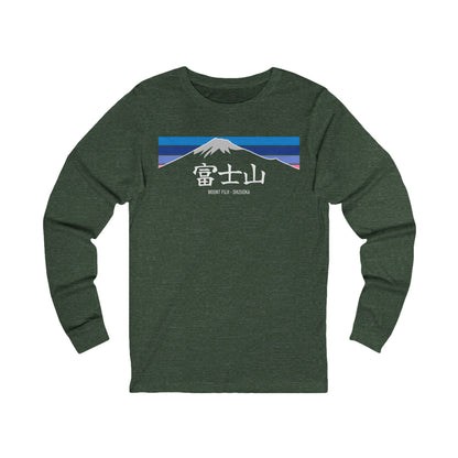 Hiking Mount Fuji - Shizuoka - with Kanji - Long Sleeve