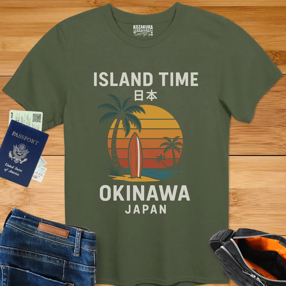 Okinawa Island Time Retro