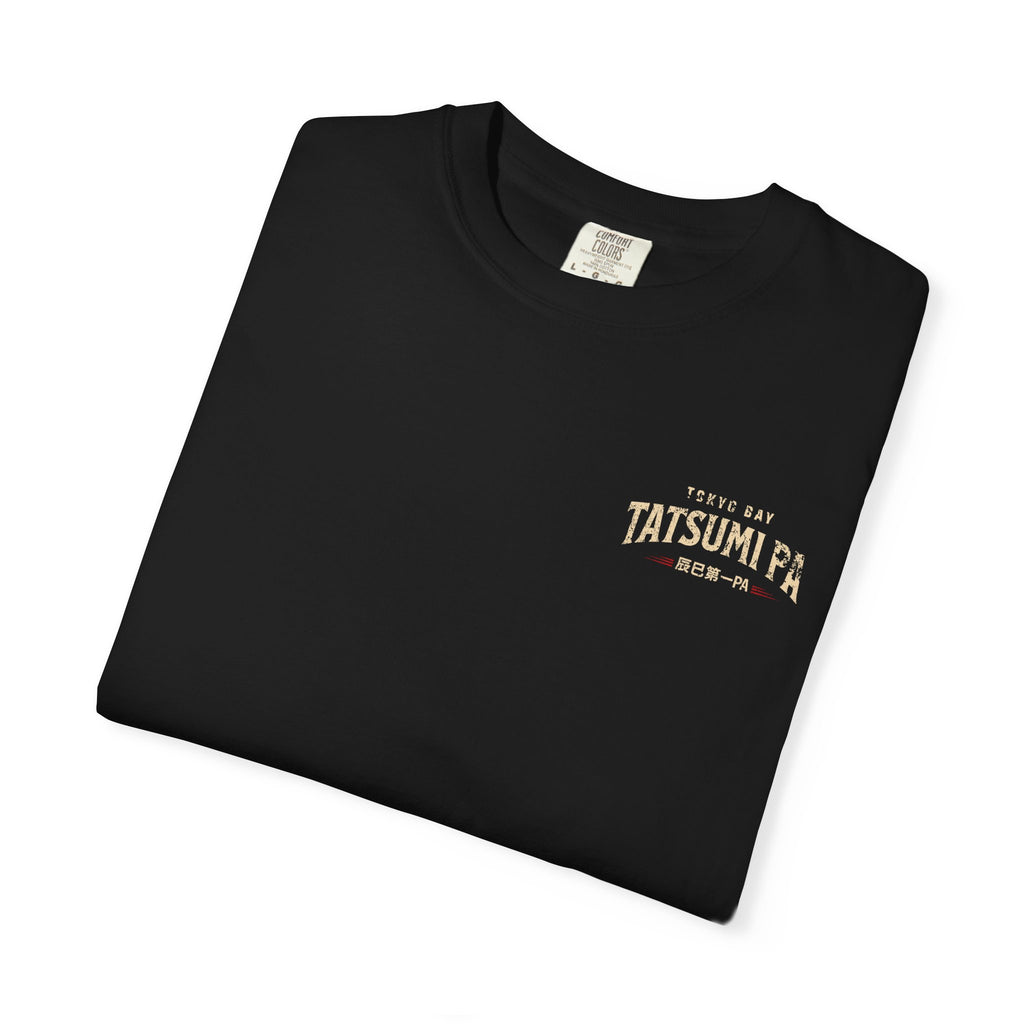 Street Racing Graphic T-Shirt — "Tatsumi PA" Retro Tokyo Skyline