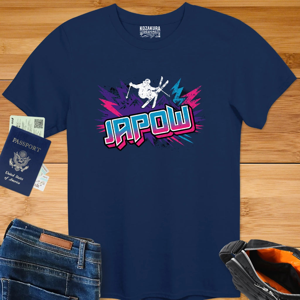 Japow Graphic T-Shirt - Retro Syntwave