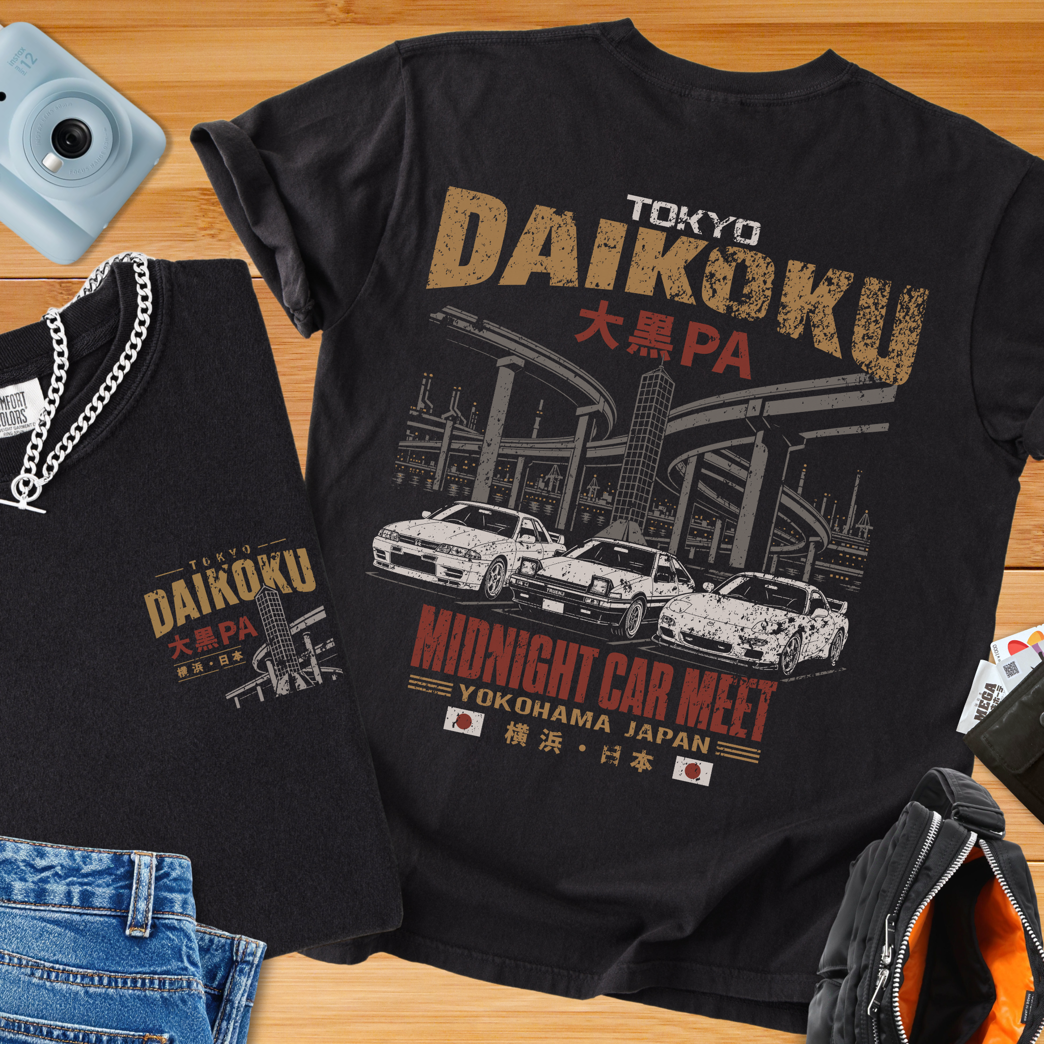 Daikoku Parking Area Tokyo Skyline Car Meet T-Shirt