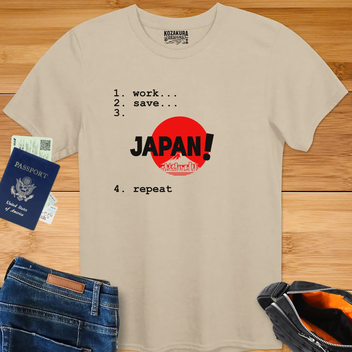 work, save, JAPAN, repeat