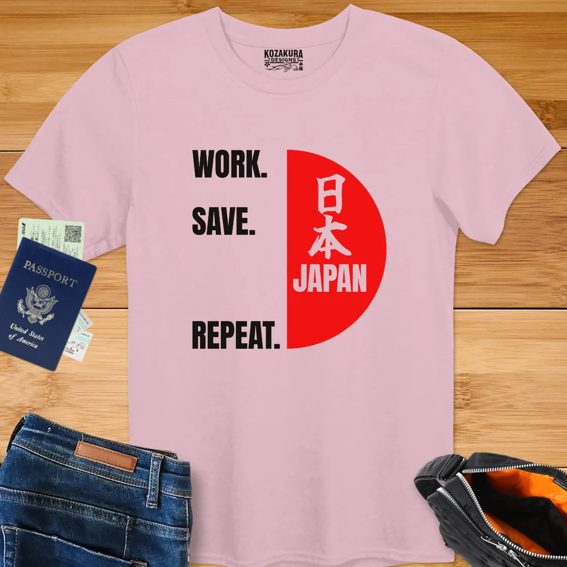 Work, Save, JAPAN!, Repeat - Kanji with English