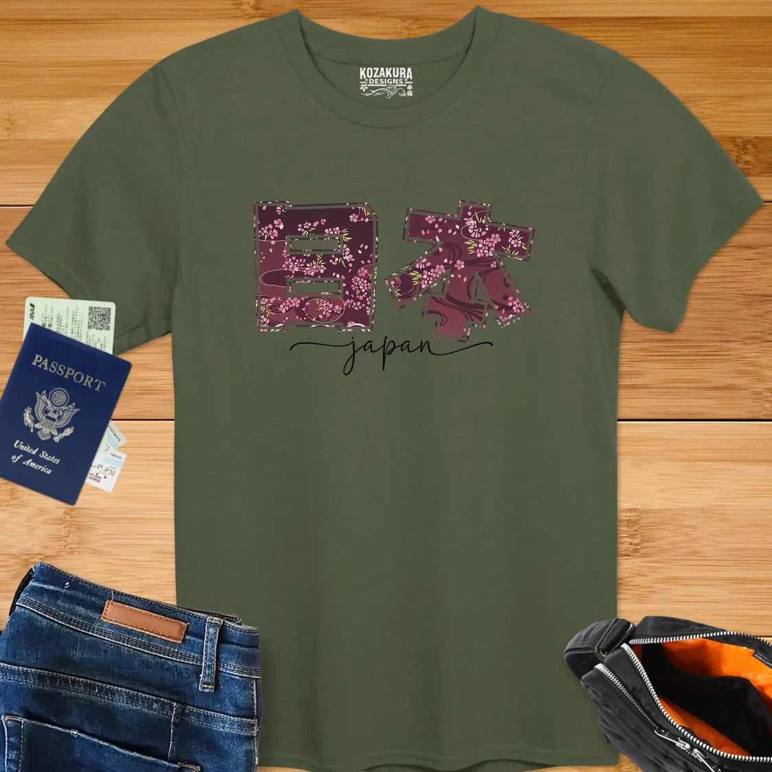 Floral Japan Kanji - Dark