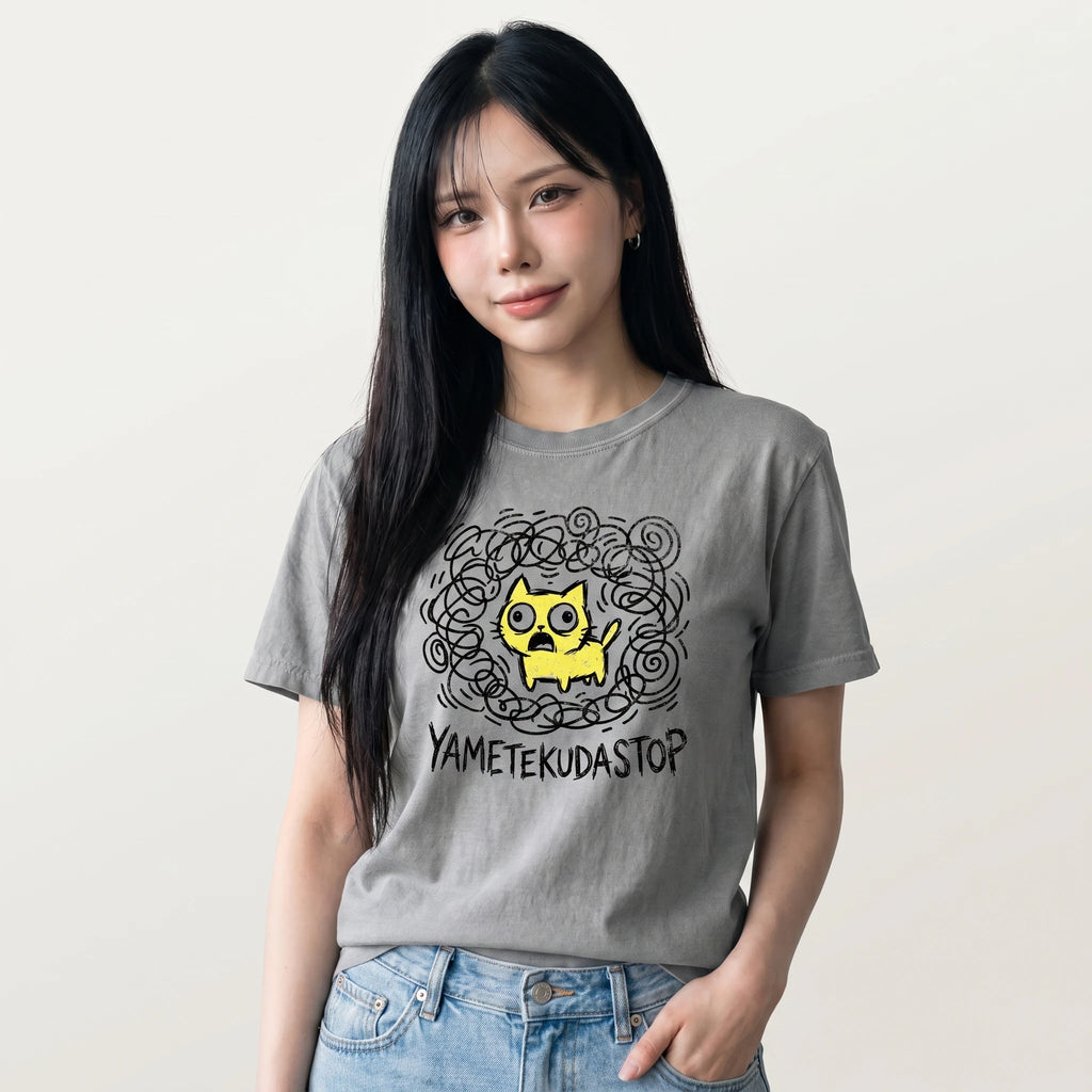 YAMETEKUDASTOP - Panic Mode Cat Japenglish Tee