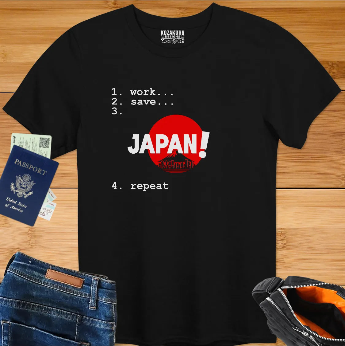 work, save, JAPAN, repeat