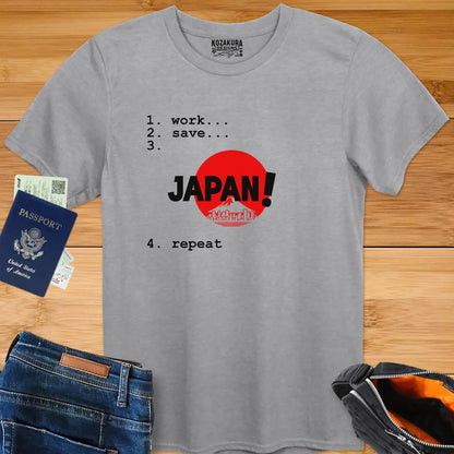 work, save, JAPAN, repeat