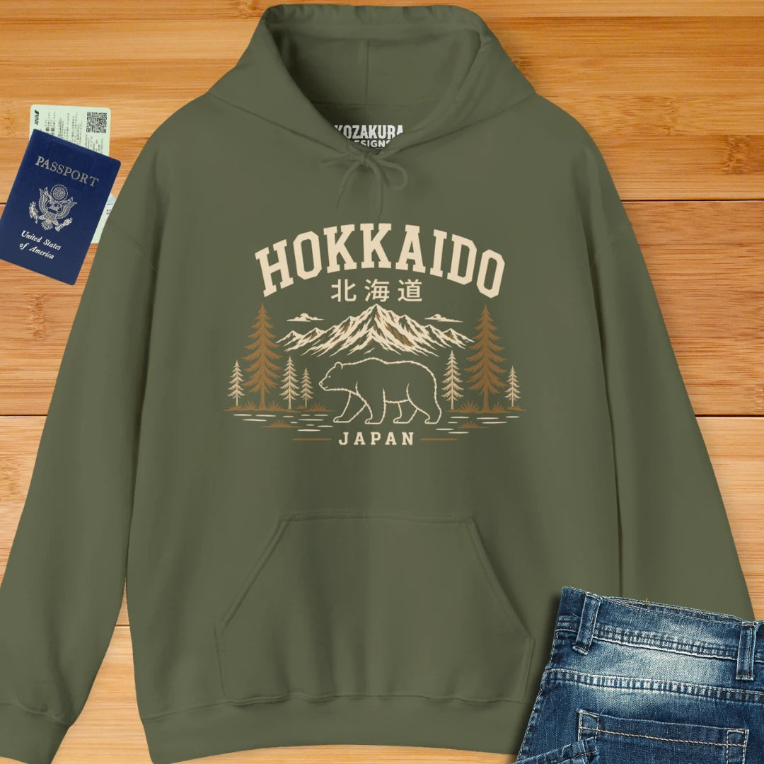 Hokkaido Bear Japan Travel Hoodie