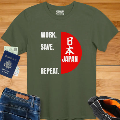 Work, Save, JAPAN!, Repeat - Kanji with English