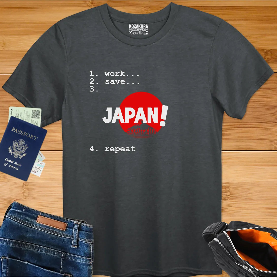 work, save, JAPAN, repeat